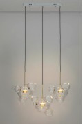 Lampa wisząca CAPRI LINE 3 złota - 180 LED, aluminium, szkło - King Home